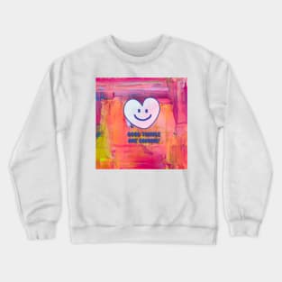 Smiling heart face, good things are coming Crewneck Sweatshirt